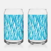 Blauw fractaal bos blikvorm glas (Links)