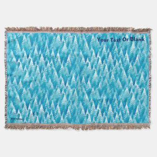 Blauw fractaal bos deken