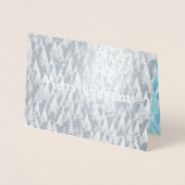 Blauw fractaal bos folie kaarten (Voorkant)