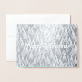 Blauw fractaal bos folie kaarten (Voorkant met envelop)