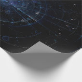 Blauw fractal cadeaupapier (Hoek)