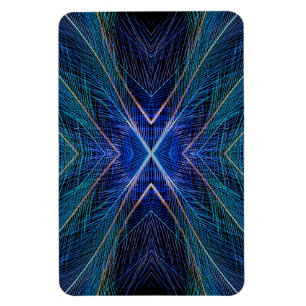 Blauw fractal doetherontwerp magneet