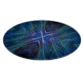 Blauw fractal doetherontwerp snijplank (Hoek)