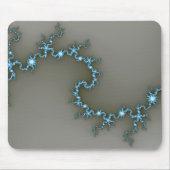 Blauw - Fractal Mousepad Muismat (Voorkant)