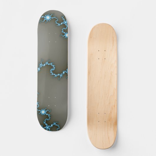 Blauw - Fractal Skateboard (Voorkant)