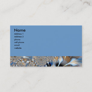 blauw fractal visitekaartje