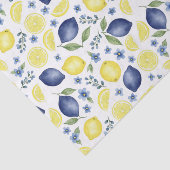 Blauw Frans land lemone patroon Tissuepapier (Detail)