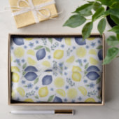 Blauw Frans land lemone patroon Tissuepapier (Geschenk)