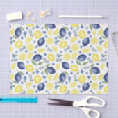Blauw Frans land lemone patroon Tissuepapier (Craft)
