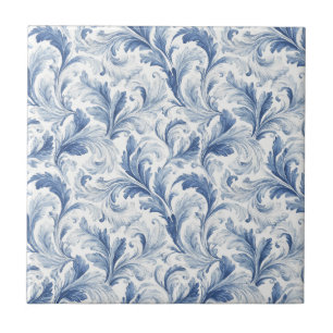Blauw Frans land toilepatroon Tegeltje