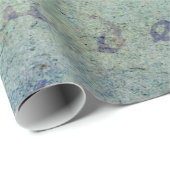 blauw Frans Script Parchment Paper Cadeaupapier (Rol Hoek)