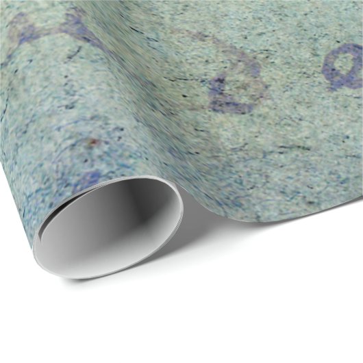 blauw Frans Script Parchment Paper Cadeaupapier (Rol Hoek)