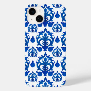 Blauw Frans Toile Patroon Case-Mate iPhone 14 Hoesje