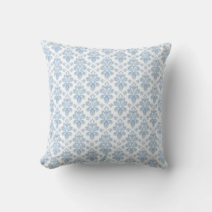 Blauw Frans Toile patroon Kussen