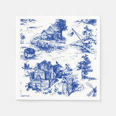 Blauw Frans toilet Servet (Voorkant)