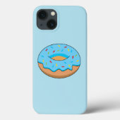 Blauw Frosted Donut met Sprinkles Cartoon Case-Mate iPhone Case (Achterkant)