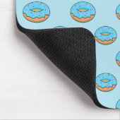 Blauw Frosted Donut met Sprinkles Cartoon Muismat (Hoek)
