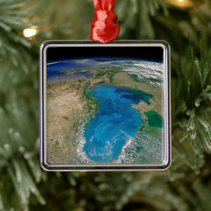Blauw fytoplankton bloeit in het zwarte Zee Metalen Ornament