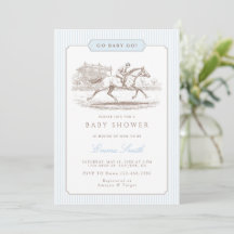 Blauw Ga Baby Ga Derby Baby Shower Preppy Klassiek