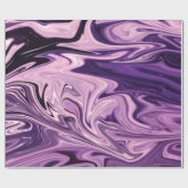 Blauw galaxpatroon cadeaupapier (Vlak)