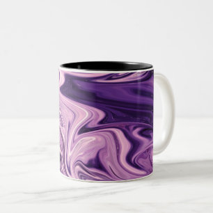 Blauw galaxpatroon tweekleurige koffiemok