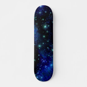 blauw galaxy skateboard