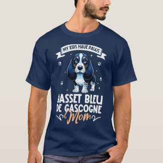 Blauw Gascogne Basset Moeder T-shirt
