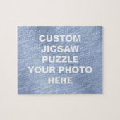 Blauw geborsteld metaal getextureerd legpuzzel (Horizontaal)