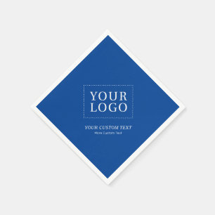 Blauw Gebrandmerkt Aangepast Zakelijk Logo Promoti Servet