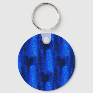 Blauw gebroken glazen patroon sleutelhanger