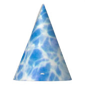 Blauw gedemonteerd water feesthoedjes (Links)