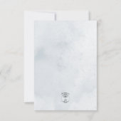 Blauw Gedroogde Boho Bloemen Blauw Bruiloft Save The Date (Achterkant)