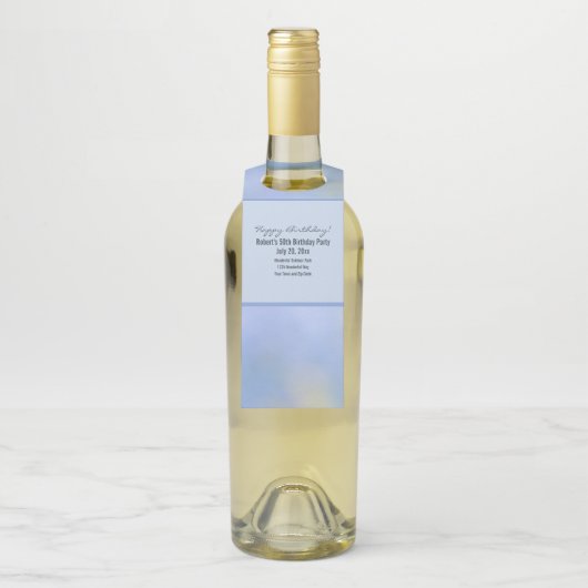 Blauw Geel Abstract Palo Verde Gebeurtenis Details Flessenhanger (Op fles)