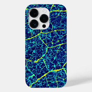 Blauw/Geel Abstract Patroon Case-Mate iPhone 14 Pro Hoesje