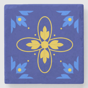 Blauw & Geel Azulejo Onderzetter