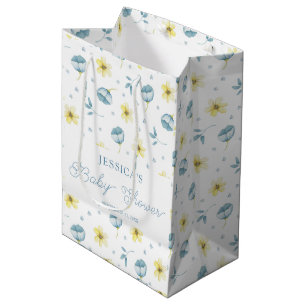 blauw geel Baby shower Medium Cadeauzakje
