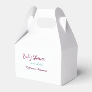 Blauw geel baby shower naam datum dier oor cute  bedankdoosjes