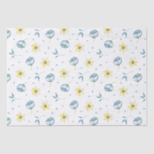  blauw geel Baby shower Tissuepapier