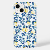 Blauw Geel Citroen Case-Mate iPhone Case (Achterkant)