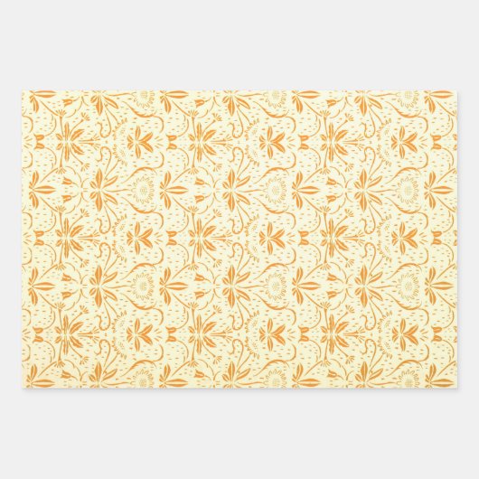  Blauw Geel en Groen oude design Inpakpapier Vel (Voorkant 2)