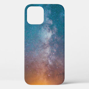 BLAUW, GEEL, EN PAARSE STARRY SKY TIJDENS NIGHTTI iPhone 12 HOESJE