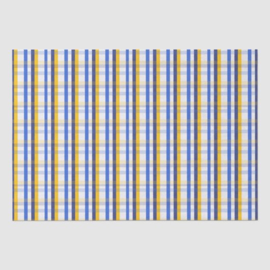 Blauw, geel en wit tissuepapier (Voorkant)