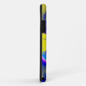 Blauw-geel fractal Case-Mate iPhone case (Achterkant/rechts)