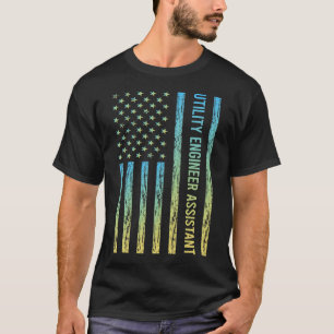 Blauw Geel Hulptechnicus Assistent T-shirt