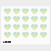 Blauw & Geel Ombre Hart Sticker (Vel)
