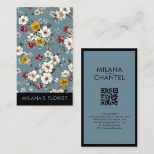 Blauw Geel Rode Madelief Modern Trendy Bloem Bloem Visitekaartje