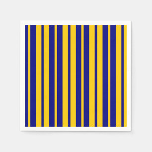 Blauw Geel Stijlvolle Strepen Patroon Ontwerp Servet