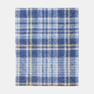 Blauw Geel Tartan: Modieuze Plaid Fleece Deken