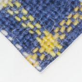 Blauw Geel Tartan: Modieuze Plaid Fleece Deken (Hoek)