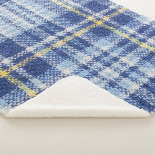 Blauw Geel Tartan: Modieuze Plaid Sherpa Deken (3/4)